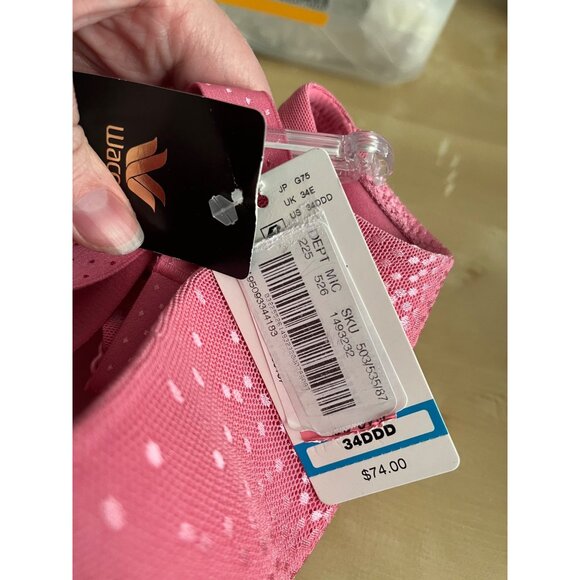 Wacoal Womens Pink Bra US 34DDD Underwire Back Appeal t-shirt bra 853303 - Picture 6 of 6